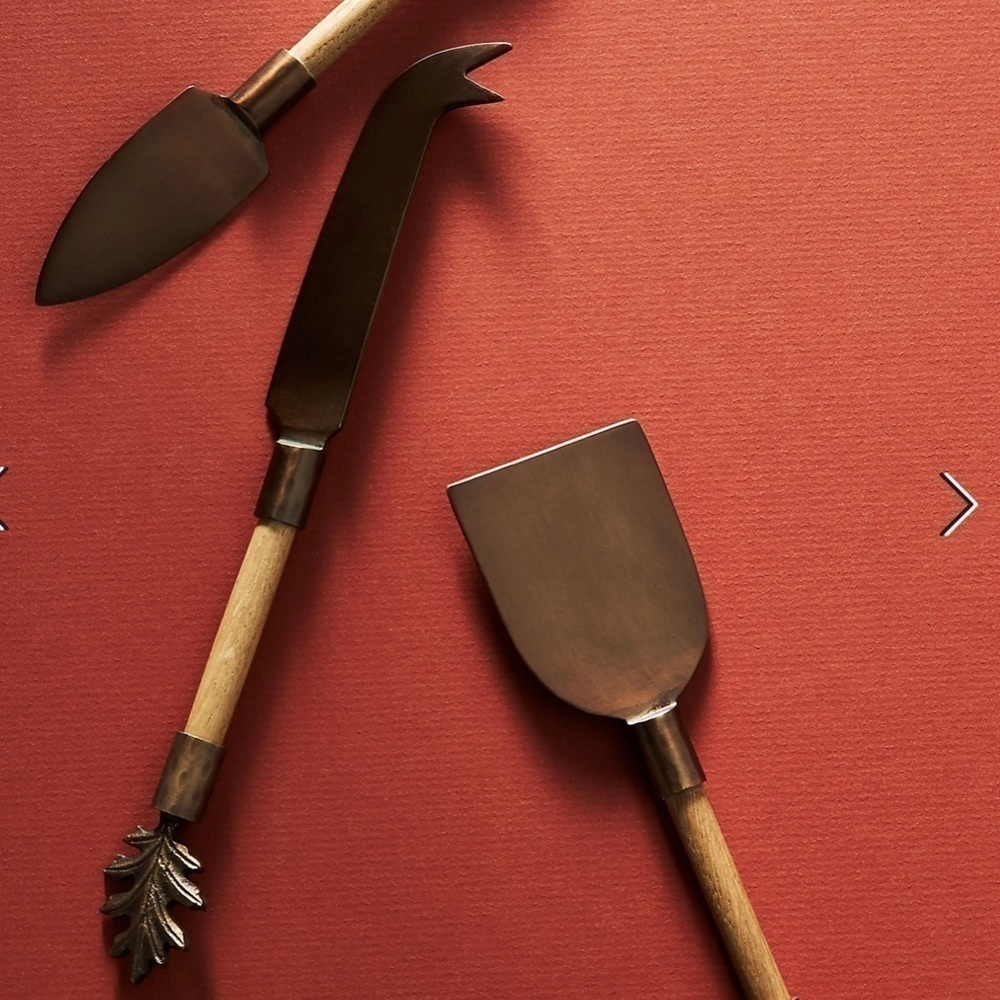 Anthropologie Set of Three Thicket Cheese Knives - Picture 5 of 6